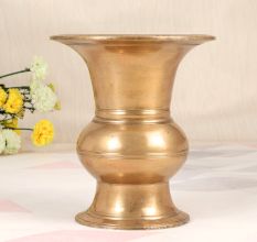 Vintage South Indian Art Brass Holy Pot for Flower Decoration