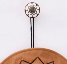 Ceramic Modern Floral Wall Hook In Golden