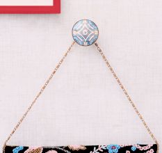 Turquoise Ceramic Floral Wall Hook