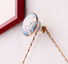 Turquoise Ceramic Floral Wall Hook