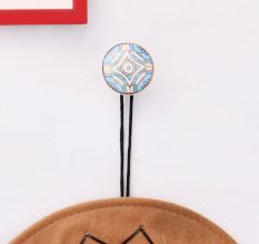 Turquoise Ceramic Floral Wall Hook