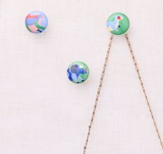 Multicolor Ceramic Flat Animal Design Wall Hooks-3 Pieces