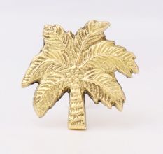 Golden Brass Tree Shaped Cabinet Knob