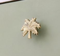 Golden Brass Tree Shaped Cabinet Knob