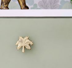 Golden Brass Tree Shaped Cabinet Knob