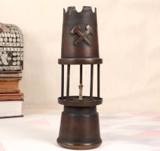 English Art Handmade Brass Oil Lamp for Home Decoration