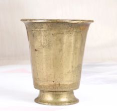 Handmade Finest Brown Brass Holy Water Panchpatra Cup