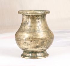 Gujarati Art Handmade Brass Holy Water Pot for Indoor Decor