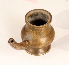 Indian Vintage Brass Holy Water Pot with Spout for Rituals