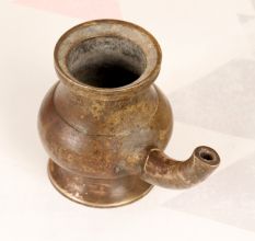 Indian Vintage Brass Holy Water Pot with Spout for Rituals