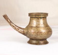 South Indian Brass Holy Water Pot with Spout for Prayer Room