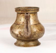 South Indian Brass Holy Water Pot with Spout for Prayer Room