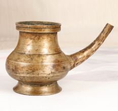 South Indian Brass Holy Water Pot with Spout for Prayer Room
