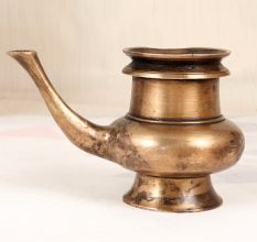 Indian Beautiful Finest Brass Holy Water Pot for Prayer Room