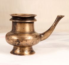 Indian Beautiful Finest Brass Holy Water Pot for Prayer Room