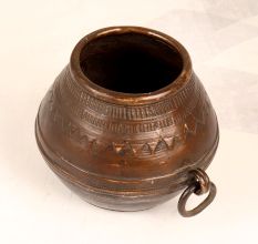 Handmade Indian Brass Rice Measurement Bowl from Odisha