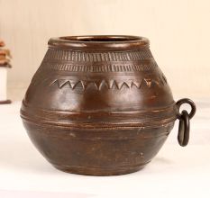 Handmade Indian Brass Rice Measurement Bowl from Odisha