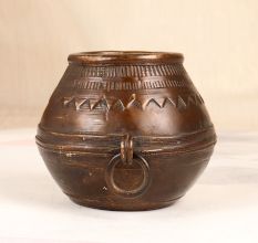 Handmade Indian Brass Rice Measurement Bowl from Odisha