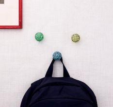 Multicolor Floral Parent Iron Wall Hooks-3 Pieces