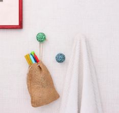 Multicolor Floral Parent Iron Wall Hooks-3 Pieces