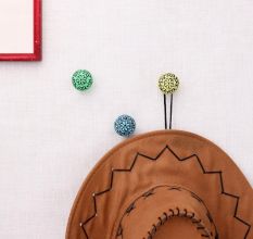 Multicolor Floral Parent Iron Wall Hooks-3 Pieces