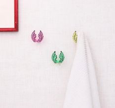 Multicolor Angel Wings Iron Wall Hooks-3 Pieces