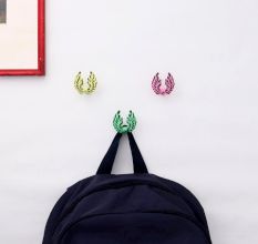 Multicolor Angel Wings Iron Wall Hooks-3 Pieces