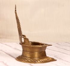 Handmade Holy Finest Brass Gajlaxmi Oil Lamp for Prayer Room