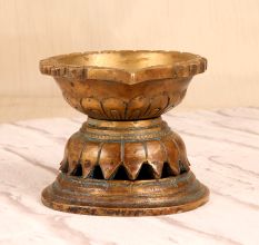 Indian Handmade Finest Brass Diya Oil Lamp for Rituals
