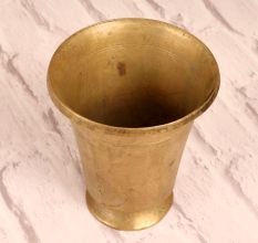 Beautiful Sturdy Brass Holy Panchpatra Cup for Vintage Collection