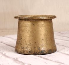 Vintage Handmade Holy Panchpatra Pot Made of Finest Brass