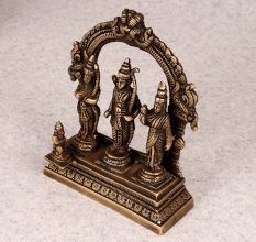 Vintage Antique Finish Brass Ram Darbar for Prayer Room