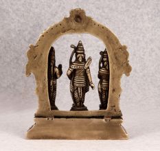 Vintage Antique Finish Brass Ram Darbar for Prayer Room