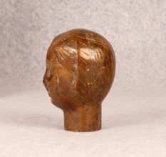 Brown Handmade Brass Small Lady Head for Home Decor