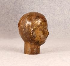 Brown Handmade Brass Small Lady Head for Home Decor