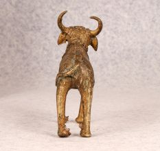 Vintage Handmade Brass Tribal Nandi in Standing Position