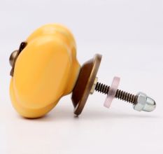 Mustard Handmade Ceramic Square Cabinet Knob