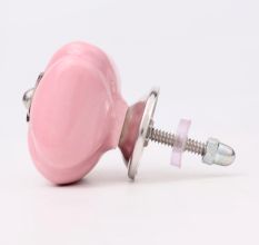Pink Handmade Ceramic Square Cabinet Knob