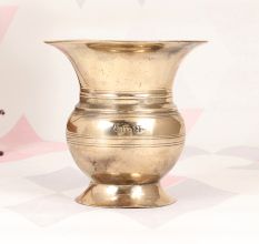 South Indian Handmade Brass Flower Pot in Traditional Design