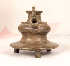 Vintage Finish Brass Hookah Base from Central India