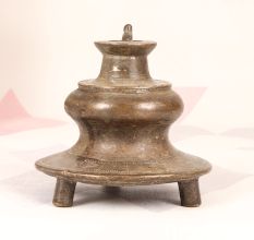 Vintage Finish Brass Hookah Base from Central India