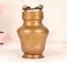 Handmade South Indian Brass Holy Water Pot with Lid
