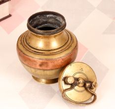 Indian Finest Brass Holy Ganga Jali Pot for Hindu Rituals
