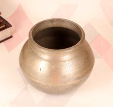 Vintage White Metal Holy Water Pot from Karnataka for Decoration