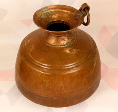 Vintage Himalayan Art Holy Brass Pot for Indoor Decoration