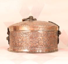 Islamic Art Engraved Jewelry Box in Vintage Finish from Hyderabad