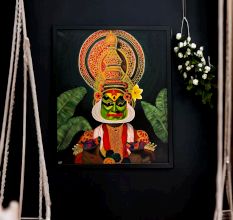 Hand-Painted Nritya Canvas Acrylic Painting By Natasha Harshit Guliani 60 x 50 cm