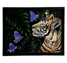 Hand-Painted Tiger Canvas Acrylic Painting by Natasha Harshit Guliani 40 x 30 cm