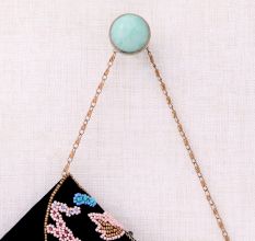 Sea Green Crackle Ceramic Wall Hook