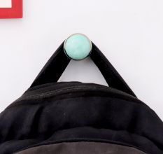 Sea Green Crackle Ceramic Wall Hook